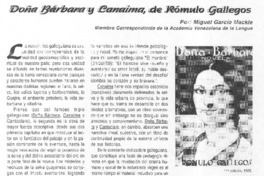 Doña Bárbara y Canaima, de Rómulo Gallegos