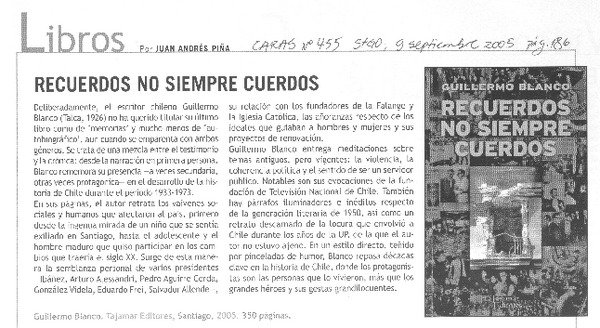 Recuerdos no siempre cuerdos.