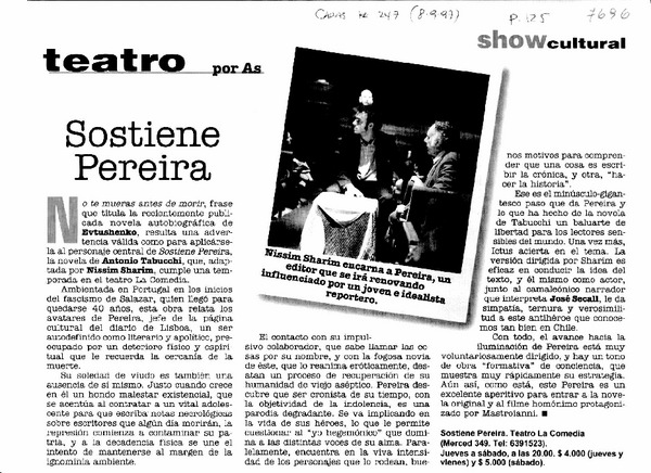 Sostiene Pereira.