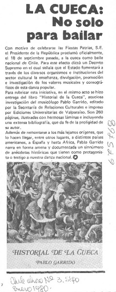 La cueca, no solo para bailar.