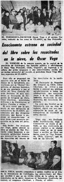 Emocionante estreno en sociedad del libro sobre los resucitados en la nieve, de Oscar Vega.
