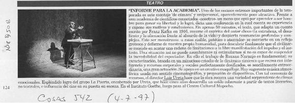 "Informe para una academia"  [artículo].
