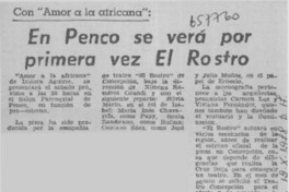 En Penco se verá por primera vez El Rostro.  [artículo]