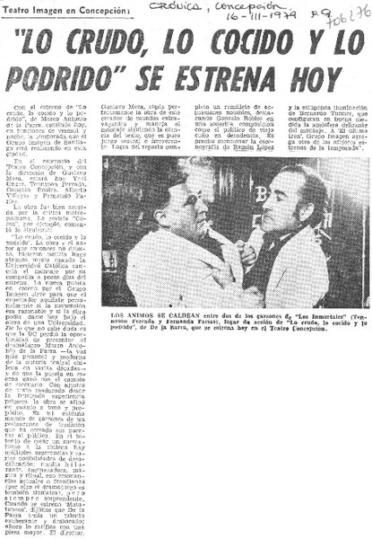 Lo crudo, lo cocido y los podrido" se estrena hoy.