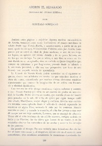 Azorín el separado  [artículo] Gonzalo Sobejano.