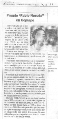 Premio "Pablo Neruda" en Copiapó