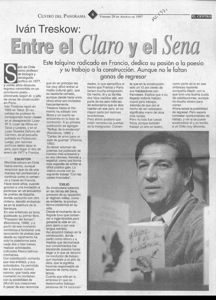 Entre el Claro y el Sena  [artículo].