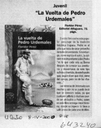 "La vuelta de Pedro Urdemales"  [artículo]