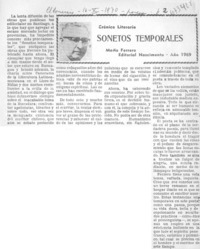 Sonetos temporales.