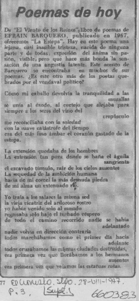 Poemas de hoy.