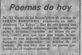Poemas de hoy.