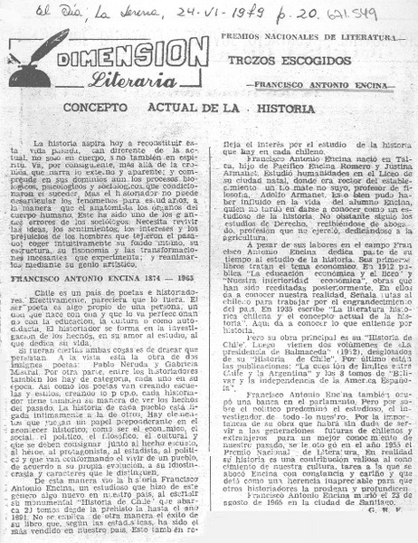 Concepto actual de la historia