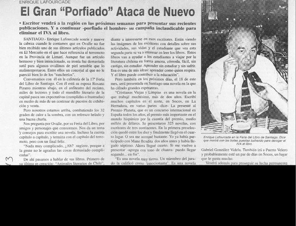 El Gran "porfiado" ataca de nuevo  [artículo].