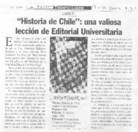 "Historia de Chile" : una valiosa lección de Editorial Universitaria