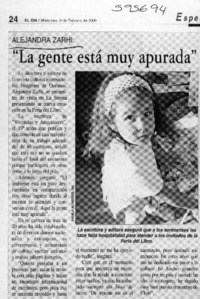 "La gente está muy apurada"  [artículo]