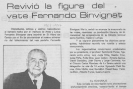 Revivió la figura del vate Fernando Binvignat
