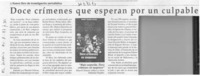 Doce crímenes que esperan por un culpable  [artículo].