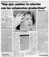 Hay que cambiar la relación con los estamentos productivos