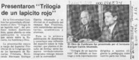 Presentaron "Trilogía de un lapicito rojo"  [artículo].