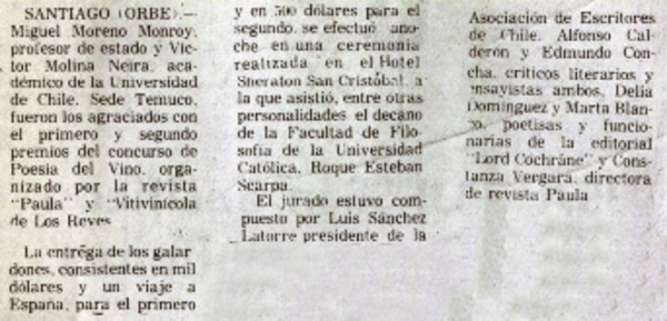 Poeta temuquense recibió premio de revista "Paula".
