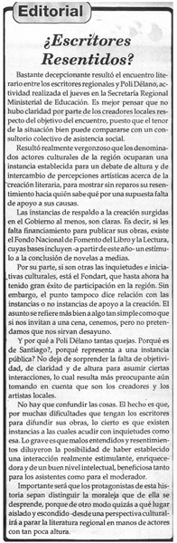 Escritores resentidos?