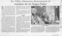 En Villa Alemana descansará el creador de la Negra Ester  [artículo]