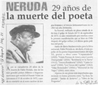 Neruda 29 años de la muerte del poeta  [artículo]
