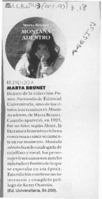 Releyendo a Marta Brunet  [artículo].