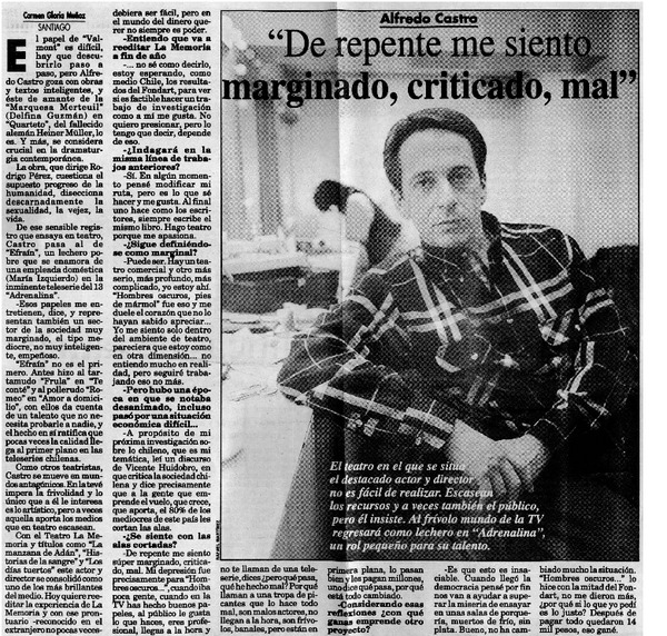Cuentan la historia de los temporales teatrales