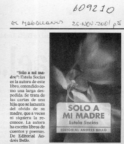 "Sólo a mi madre"  [artículo]