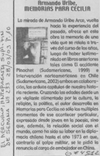 Memorias para Cecilia.