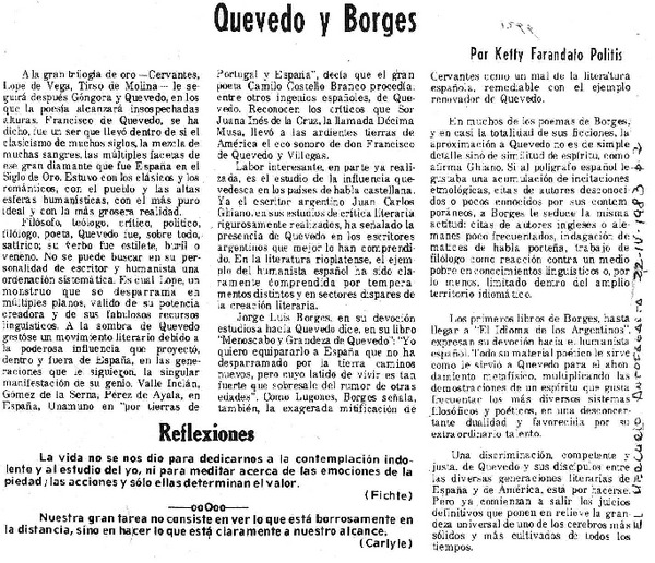 Quevedo y Borges