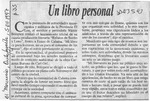 Un Libro personal  [artículo].