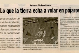 Lo que la tierra echa a volar en pájaros".  [artículo]