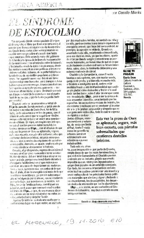 El síndrome de estocolmo  [artículo]