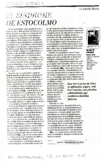 El síndrome de estocolmo  [artículo]