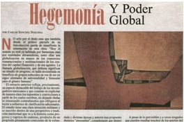 Hegemonía y poder global