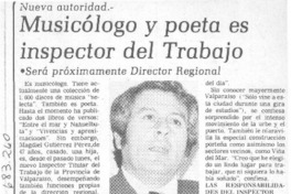 Musicólogo y poeta es inspector del trabajo.