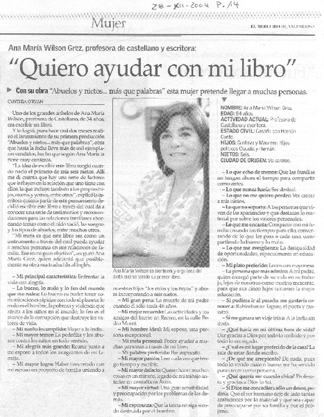 "Quiero ayudar con mi libro" [entrevista]