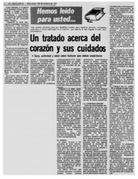 Un Tratado acerca del corazón y sus cuidados.