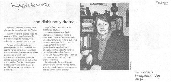 Con diabluras y dramas