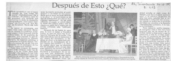 Después de esto ¿qué?