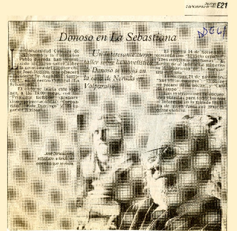 Donoso en La Sebastiana  [artículo].