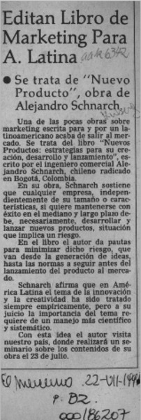 Editan libro de marketing para A. Latina  [artículo].