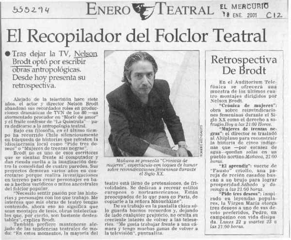 El Recopilador del Folclor teatral  [artículo]