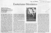 Esoterismo mesiánico
