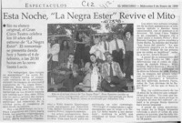 Esta noche, "La negra Ester" revive el mito  [artículo]