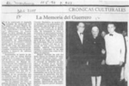 La memoria del guerrero  [artículo] J. M. V. S.