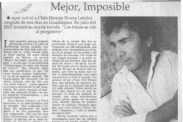 Mejor, imposible  [artículo]