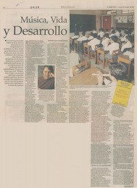 Música, vida y desarrollo